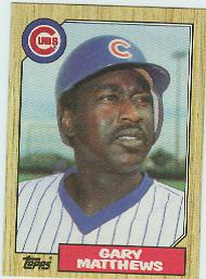 1987 Topps Baseball Cards      390     Gary Matthews